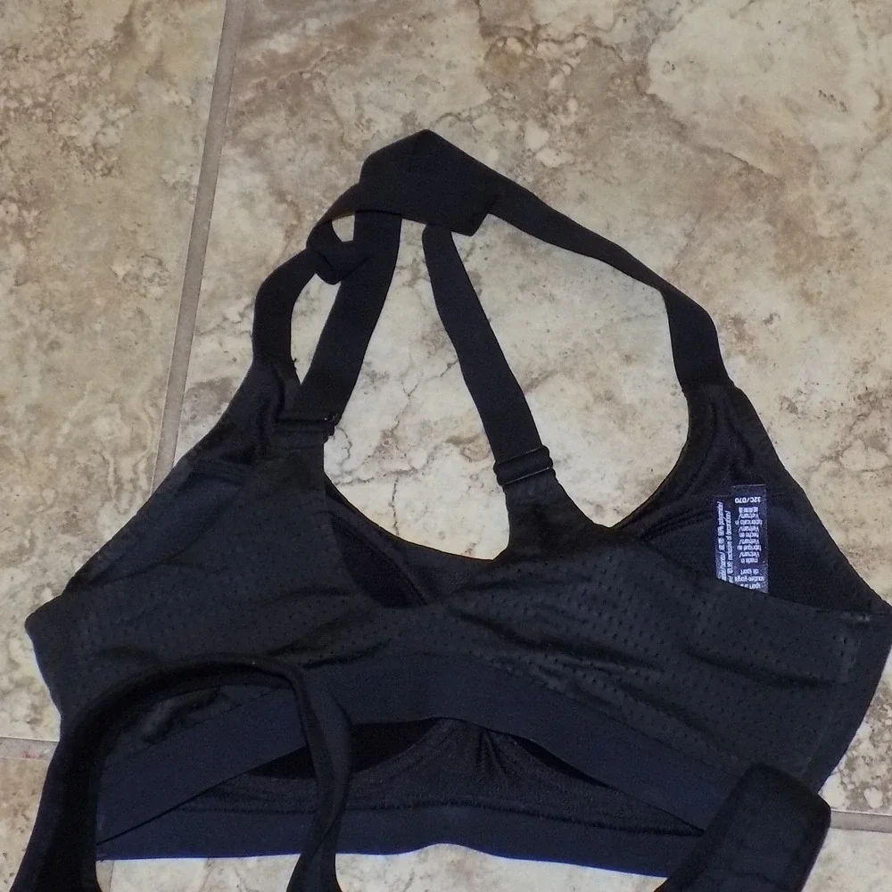Victoria Secret VSX Sport‎ Bra Bundle Women 32C Black Excellent Mesh Crossback